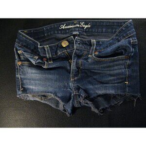 American Eagle CUTOFF JEAN SHORTS  6R Low Rise W 29 MEASURED Skinny Stretch